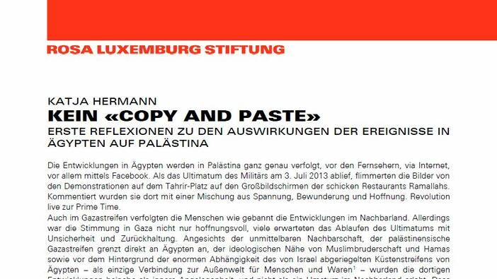 Kein «copy und paste»