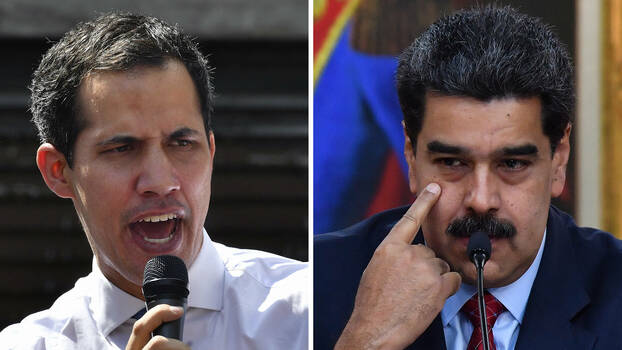 Juan Guaidó, Nicolás Maduro im Januar 2019 (AFP)